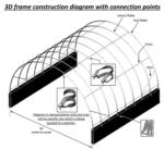 26'Wx36'Lx16'H wall mount quonset structure